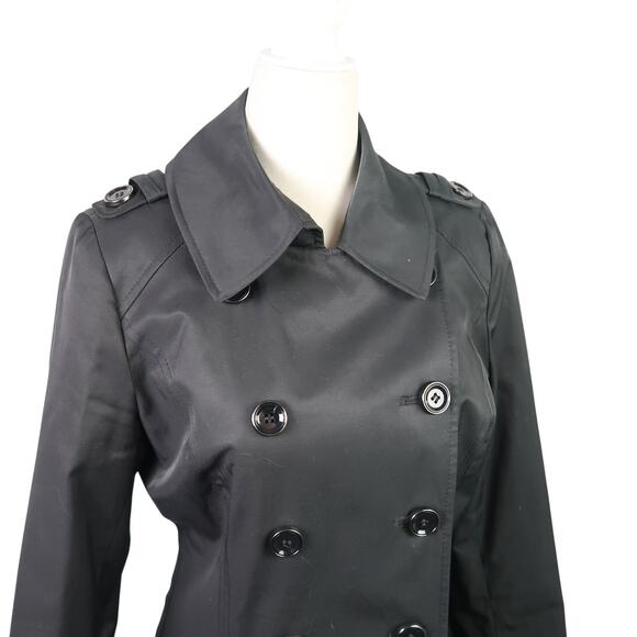 Via Spiga Black Double-Breasted Button Peacoat Jacket Small - Picture 2 of 6